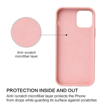 For iPhone 12 mini Solid Color Liquid Silicone Shockproof Protective Case(Carmine)-garmade.com