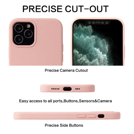 For iPhone 12 mini Solid Color Liquid Silicone Shockproof Protective Case(Sakura Pink)-garmade.com