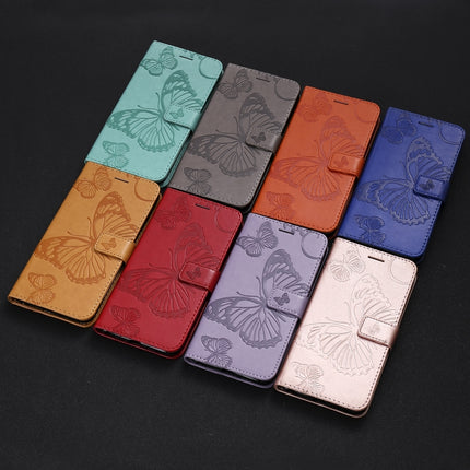 For iPhone 12 mini 3D Butterfly Embossed Pattern Horizontal Flip Leather Case with Holder & Card Slot & Wallet & Lanyard(Grey)-garmade.com