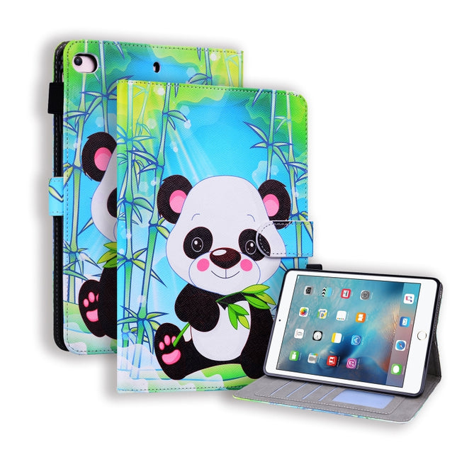 For iPad mini (2019) Horizontal Flip Leather Case, with Card Slots & Holder & Photo Frame(Cartoon Panda)-garmade.com