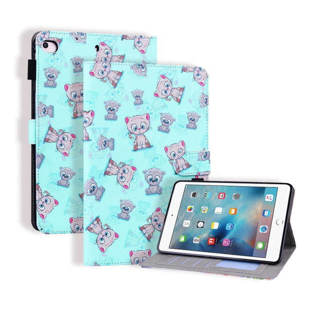 For iPad mini (2019) Horizontal Flip Leather Case, with Card Slots & Holder & Photo Frame(Cartoon Bear)-garmade.com