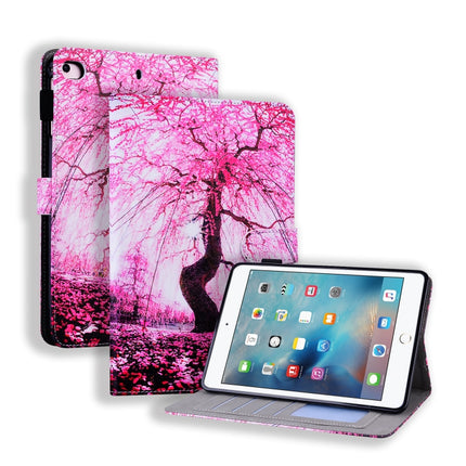 For iPad mini (2019) Horizontal Flip Leather Case, with Card Slots & Holder & Photo Frame(Cherry Tree)-garmade.com