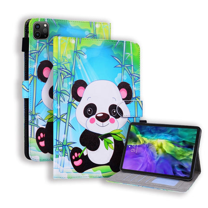 For iPad Pro 11 inch (2020) Horizontal Flip Leather Tablet Case, with Card Slots & Holder & Photo Frame(Cartoon Panda)-garmade.com