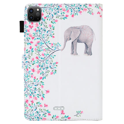 For iPad Pro 11 inch (2020) Horizontal Flip Leather Tablet Case, with Card Slots & Holder & Photo Frame(Elephant Flower)-garmade.com