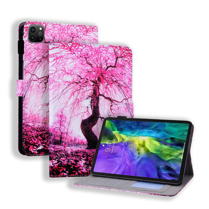 For iPad Pro 11 inch (2020) Horizontal Flip Leather Tablet Case, with Card Slots & Holder & Photo Frame(Cherry Tree)-garmade.com