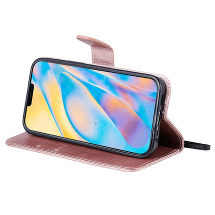 For iPhone 12 mini Solid Color Horizontal Flip Protective Leather Case with Holder & Card Slots & Wallet & Photo Frame & Lanyard(Rose Gold)-garmade.com