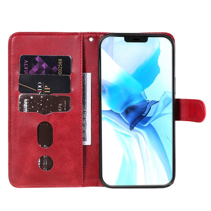 For iPhone 12 mini Pro Fashion Calf Texture Zipper Horizontal Flip Leather Case with Stand & Card Slots & Wallet Function(Red)-garmade.com