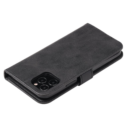 For iPhone 12 mini Pro Fashion Calf Texture Zipper Horizontal Flip Leather Case with Stand & Card Slots & Wallet Function(Black)-garmade.com