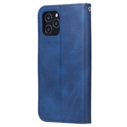 For iPhone 12 mini Pro Fashion Calf Texture Zipper Horizontal Flip Leather Case with Stand & Card Slots & Wallet Function(Blue)-garmade.com