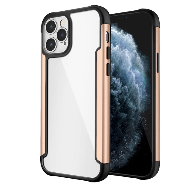 For iPhone 12 mini Iron Man Series Metal PC + TPU Protective Case(Gold)-garmade.com