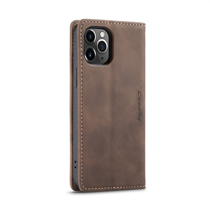 For iPhone 12 Pro Max CaseMe-013 Multifunctional Retro Frosted Horizontal Flip Leather Case with Card Slot & Holder & Wallet(Coffee)-garmade.com