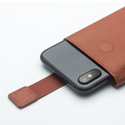 For iPhone XS / X QIALINO Nappa Texture Top-grain Leather Horizontal Flip Wallet Case with Card Slots(Brown)-garmade.com