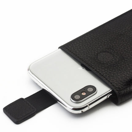 For iPhone XS Max QIALINO Nappa Texture Top-grain Leather Horizontal Flip Wallet Case with Card Slots(Black)-garmade.com