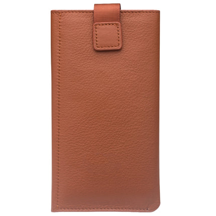 For iPhone XR QIALINO Nappa Texture Top-grain Leather Horizontal Flip Wallet Case with Card Slots(Brown)-garmade.com