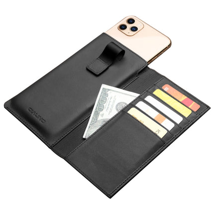 For iPhone 11 Pro QIALINO Nappa Texture Top-grain Leather Horizontal Flip Wallet Case with Card Slots(Black)-garmade.com
