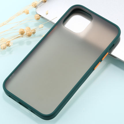 For iPhone 12 mini Skin Feel Series Shockproof Frosted TPU + PC Protective Case(Dark Green)-garmade.com