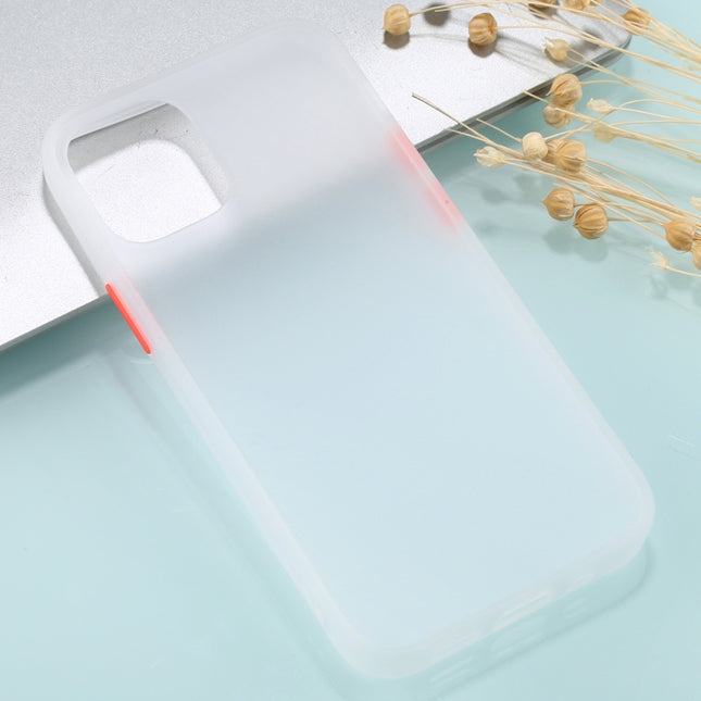 For iPhone 12 mini Skin Feel Series Shockproof Frosted TPU + PC Protective Case(White)-garmade.com