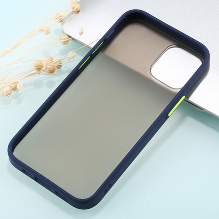 For iPhone 12 / 12 Pro Skin Feel Series Shockproof Frosted TPU + PC Protective Case(Navy Blue)-garmade.com