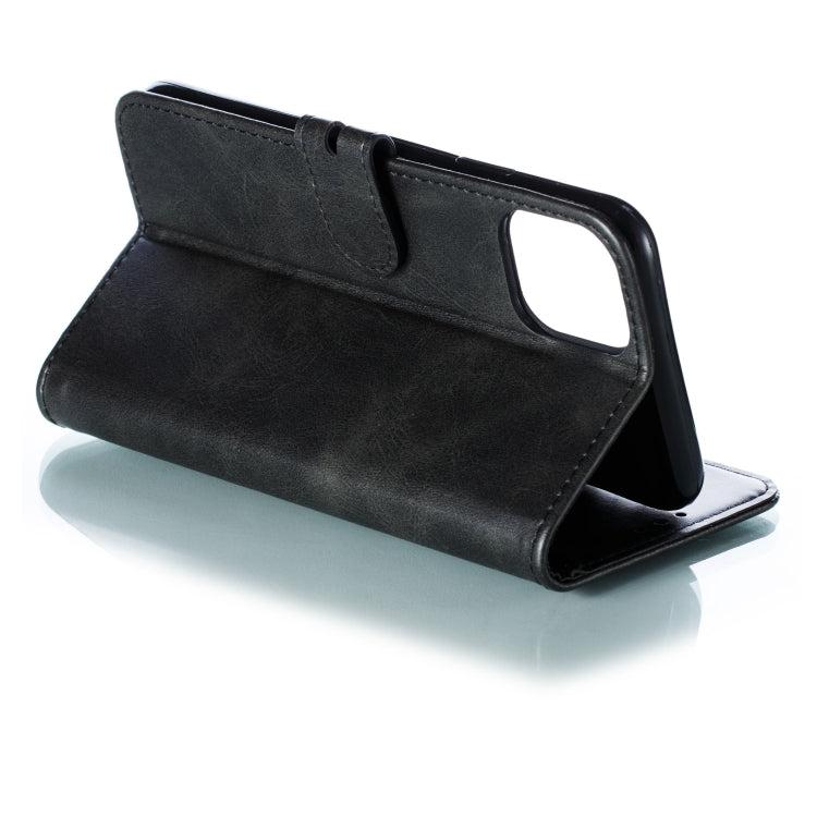 For iPhone 12 mini Embossed Happy Cat Pattern Horizontal Flip Leather Case with Holder & Card Slots & Wallet & Photo Frame(Black)-garmade.com