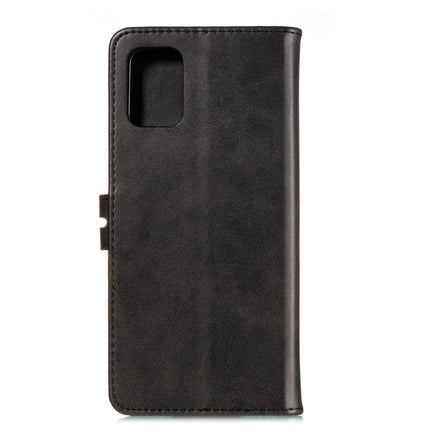 For Samsung Galaxy Note20 Ultra Embossed Happy Cat Pattern Horizontal Flip Leather Case with Holder & Card Slots & Wallet & Photo Frame(Black)-garmade.com
