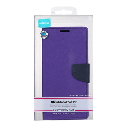 For Samsung Galaxy Note20 GOOSPERY FANCY DIARY Horizontal Flip PU Leather Case with Holder & Card Slots & Wallet(Purple)-garmade.com