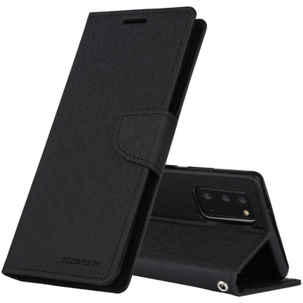 For Samsung Galaxy Note20 GOOSPERY FANCY DIARY Horizontal Flip PU Leather Case with Holder & Card Slots & Wallet(Black)-garmade.com