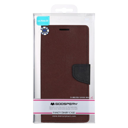 For Samsung Galaxy Note20 GOOSPERY FANCY DIARY Horizontal Flip PU Leather Case with Holder & Card Slots & Wallet(Brown)-garmade.com