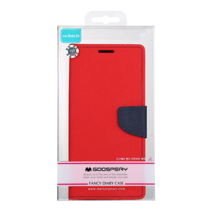 For Samsung Galaxy Note20 GOOSPERY FANCY DIARY Horizontal Flip PU Leather Case with Holder & Card Slots & Wallet(Red)-garmade.com