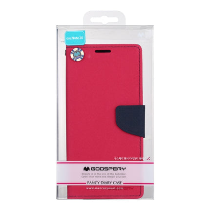 For Samsung Galaxy Note20 GOOSPERY FANCY DIARY Horizontal Flip PU Leather Case with Holder & Card Slots & Wallet(Rose Red)-garmade.com