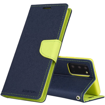 For Samsung Galaxy Note20 GOOSPERY FANCY DIARY Horizontal Flip PU Leather Case with Holder & Card Slots & Wallet(Navy Blue)-garmade.com