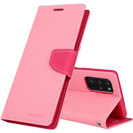 For Samsung Galaxy Note20 Ultra GOOSPERY FANCY DIARY Horizontal Flip PU Leather Case with Holder & Card Slots & Wallet(Pink)-garmade.com