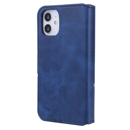 For iPhone 12 mini Classic Calf Texture PU + TPU Horizontal Flip Leather Case, with Holder & Card Slots & Wallet(Blue)-garmade.com
