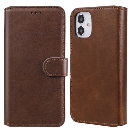 For iPhone 12 mini Classic Calf Texture PU + TPU Horizontal Flip Leather Case, with Holder & Card Slots & Wallet(Brown)-garmade.com