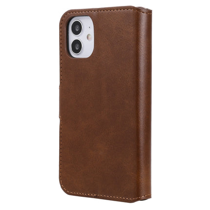 For iPhone 12 mini Classic Calf Texture PU + TPU Horizontal Flip Leather Case, with Holder & Card Slots & Wallet(Brown)-garmade.com