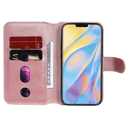 For iPhone 12 mini Classic Calf Texture PU + TPU Horizontal Flip Leather Case, with Holder & Card Slots & Wallet(Rose Gold)-garmade.com