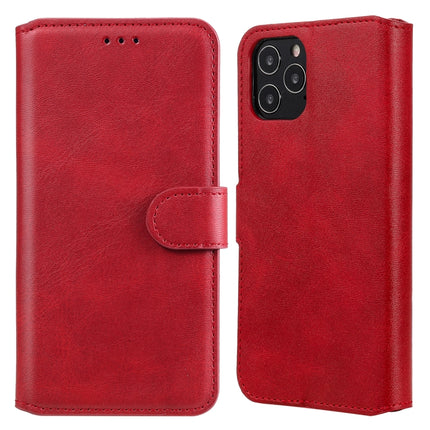 For iPhone 12 / 12 Pro Classic Calf Texture PU + TPU Horizontal Flip Leather Case, with Holder & Card Slots & Wallet(Red)-garmade.com