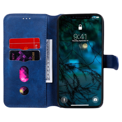 For iPhone 12 Pro Max Classic Calf Texture PU + TPU Horizontal Flip Leather Case, with Holder & Card Slots & Wallet(Blue)-garmade.com