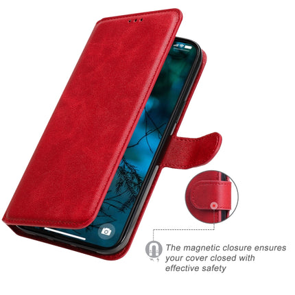 For iPhone 12 Pro Max Classic Calf Texture PU + TPU Horizontal Flip Leather Case, with Holder & Card Slots & Wallet(Red)-garmade.com