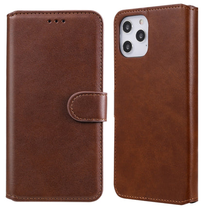 For iPhone 12 Pro Max Classic Calf Texture PU + TPU Horizontal Flip Leather Case, with Holder & Card Slots & Wallet(Brown)-garmade.com