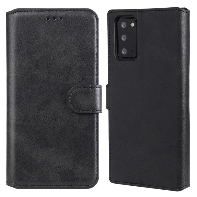 For Samsung Galaxy Note 20 Classic Calf Texture PU + TPU Horizontal Flip Leather Case, with Holder & Card Slots & Wallet(Black)-garmade.com