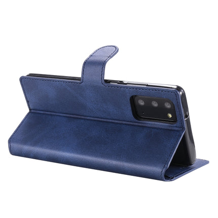 For Samsung Galaxy Note 20 Classic Calf Texture PU + TPU Horizontal Flip Leather Case, with Holder & Card Slots & Wallet(Blue)-garmade.com