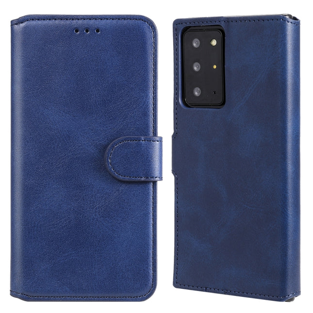 For Samsung Galaxy Note 20 Ultra Classic Calf Texture PU + TPU Horizontal Flip Leather Case, with Holder & Card Slots & Wallet(Blue)-garmade.com