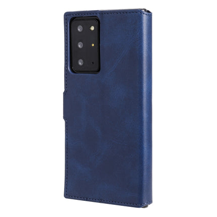 For Samsung Galaxy Note 20 Ultra Classic Calf Texture PU + TPU Horizontal Flip Leather Case, with Holder & Card Slots & Wallet(Blue)-garmade.com