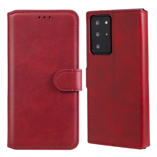 For Samsung Galaxy Note 20 Ultra Classic Calf Texture PU + TPU Horizontal Flip Leather Case, with Holder & Card Slots & Wallet(Red)-garmade.com