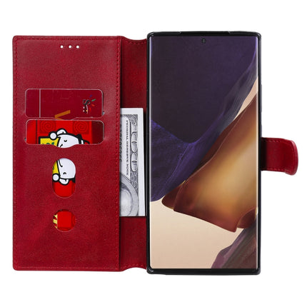 For Samsung Galaxy Note 20 Ultra Classic Calf Texture PU + TPU Horizontal Flip Leather Case, with Holder & Card Slots & Wallet(Red)-garmade.com