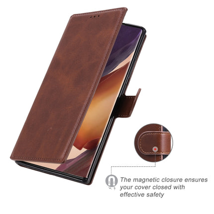 For Samsung Galaxy Note 20 Ultra Classic Calf Texture PU + TPU Horizontal Flip Leather Case, with Holder & Card Slots & Wallet(Brown)-garmade.com