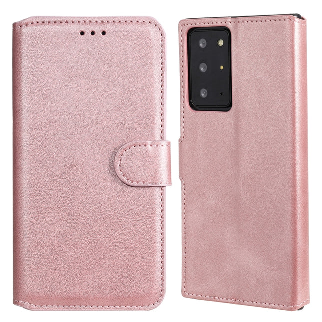 For Samsung Galaxy Note 20 Ultra Classic Calf Texture PU + TPU Horizontal Flip Leather Case, with Holder & Card Slots & Wallet(Rose Gold)-garmade.com
