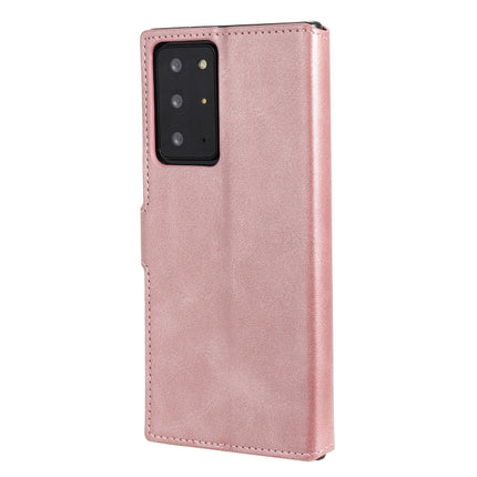 For Samsung Galaxy Note 20 Ultra Classic Calf Texture PU + TPU Horizontal Flip Leather Case, with Holder & Card Slots & Wallet(Rose Gold)-garmade.com