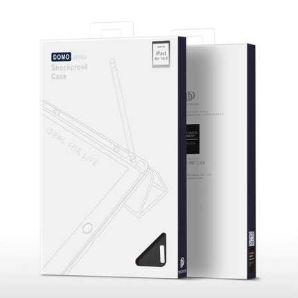For iPad Air 2022 / 2020 10.9 DUX DUCIS Domo Series Horizontal Flip Magnetic TPU + PU Leather Case with Three-folding Holder & Pen Slot(Black)-garmade.com