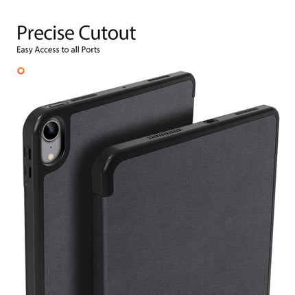 For iPad Air 2022 / 2020 10.9 DUX DUCIS Domo Series Horizontal Flip Magnetic TPU + PU Leather Case with Three-folding Holder & Pen Slot(Black)-garmade.com
